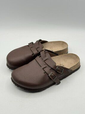Birkenstock Birkis Camden Brown Leather Slip On Clogs US 7 EU 38